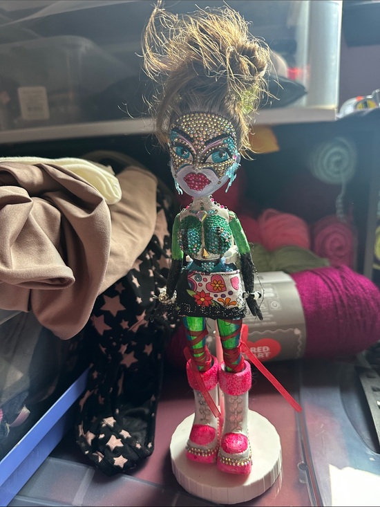 chanelno420 Other - Handcrafted Green and Pink Decorative Doll Figurine - DOJA BRAT